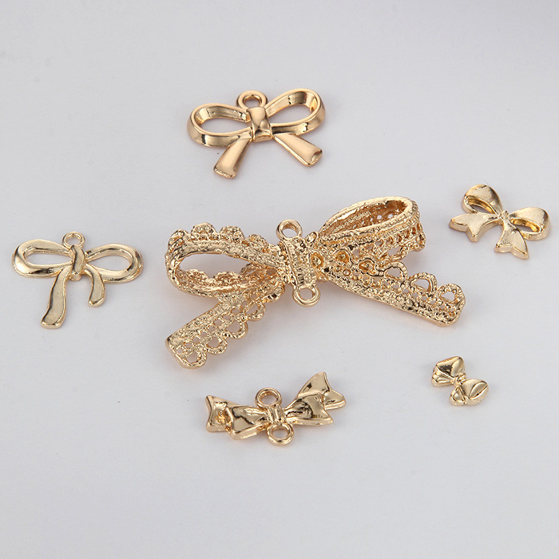 10 komada mašna s čvorovima privjesaka KC pozlaćeni modni privjesci za DIY izradu nakita Ogrlica Narukvica Naušnice Dodaci za rukotvorine