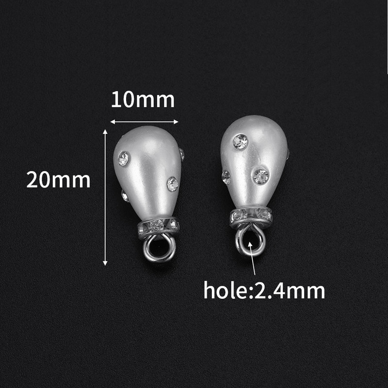 10db 10x20mm-es gyöngyutánzat strasszos korona gyöngy varatok ékszerkészítéshez barkácsolás fülbevaló nyaklánc medál kiegészítők kellékek