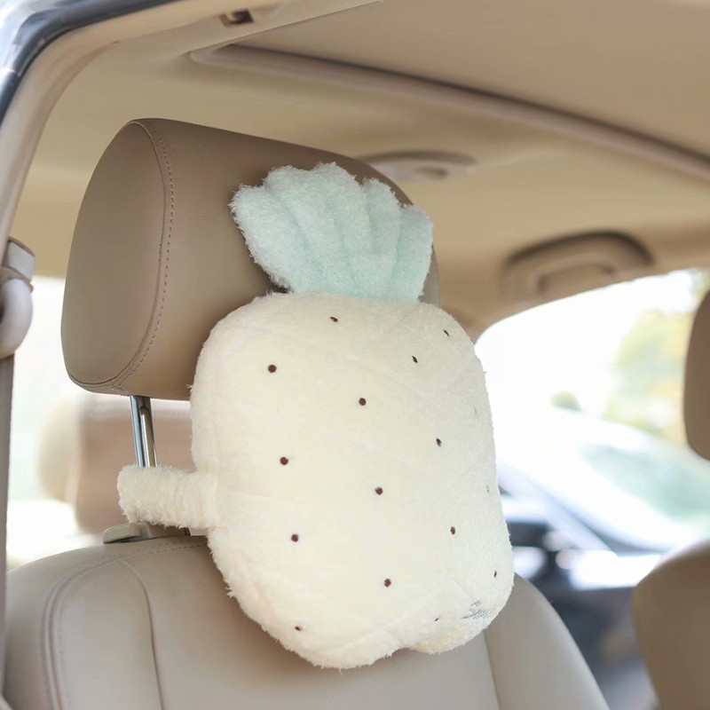 2021 Ins Macaron Colour Light Goddess Girl Heart Strawberry Ananas Cake Cactus Navlaka za sigurnosni pojas Automobil Jastuk za vrat i naslon za glavu