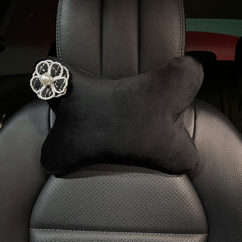 Novi plišani mali zimski topli kratki plišani vratni jastuk u obliku kamelije, jastuk za vrat i naslon za glavu