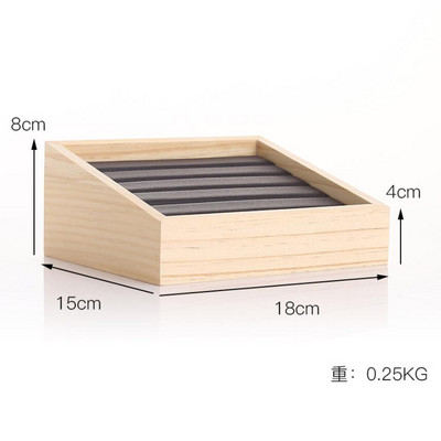 Pladanj za izlaganje prstena od prirodnog bambusa i pravokutnog drvenog prstena Pladanj za izlaganje nakita Pult za izlaganje nakita