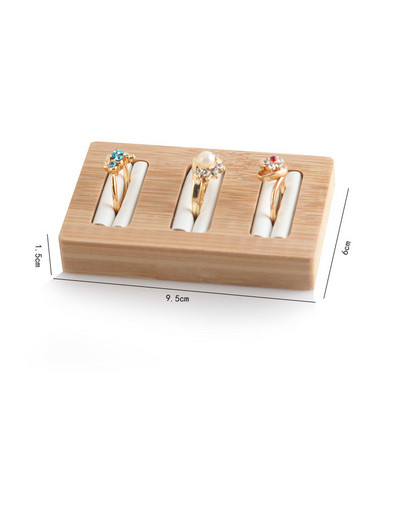 Pladanj za izlaganje prstena od prirodnog bambusa i pravokutnog drvenog prstena Pladanj za izlaganje nakita Pult za izlaganje nakita