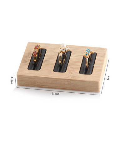 Pladanj za izlaganje prstena od prirodnog bambusa i pravokutnog drvenog prstena Pladanj za izlaganje nakita Pult za izlaganje nakita