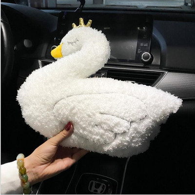 Naslon za glavu automobila Crtani slatki plišani labud Kreativan prekrasan mekani pliš Navlaka za sigurnosni pojas Jastuk za vrat automobila Ukras za unutrašnjost automobila