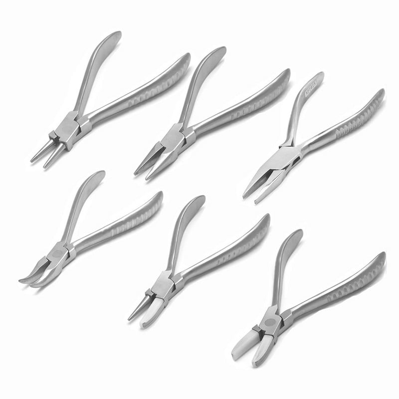 Професионални иглени клещи от неръждаема стомана Бижута Направи си сам и очила Оптични инструменти за ремонт Найлонови клещи