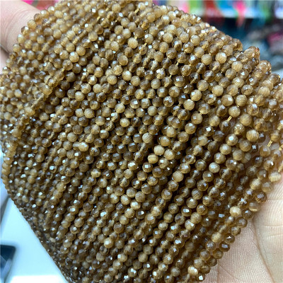 Comerț en-gros cu fațete din piatră naturală galbenă cuarț margele rotunde zircon piatră lunii turmalină margele libere pentru bijuterii accesoriu