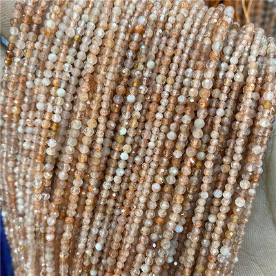 Comerț en-gros cu fațete din piatră naturală galbenă cuarț margele rotunde zircon piatră lunii turmalină margele libere pentru bijuterii accesoriu