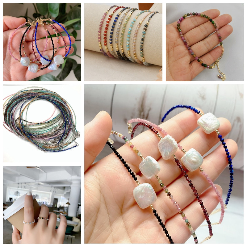 Comerț en-gros cu fațete din piatră naturală galbenă cuarț margele rotunde zircon piatră lunii turmalină margele libere pentru bijuterii accesoriu