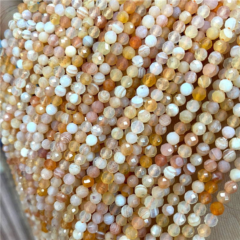 Comerț en-gros cu fațete din piatră naturală galbenă cuarț margele rotunde zircon piatră lunii turmalină margele libere pentru bijuterii accesoriu