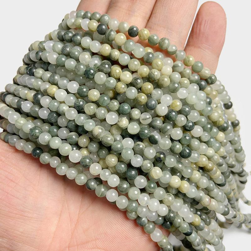 Mărgele de piatră naturală de 4mm Jade de agat Jaspe de amazonit Mărgele rotunde libere pentru confecţionarea de bijuterii cu mărgele DIY, inele pentru brăţară Accesorii