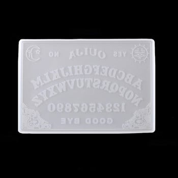 2Pcs Ouija- Board Planchette Resin Molds Gothic Ouija- Настолна игра Ключодържател Висулка Епоксидни силиконови форми Изработка на бижута