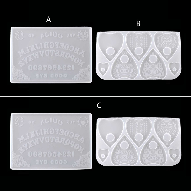 2db Ouija- Board Planchette gyanta formák gótikus Ouija- társasjáték kulcstartó medál epoxi szilikon formák ékszer készítés