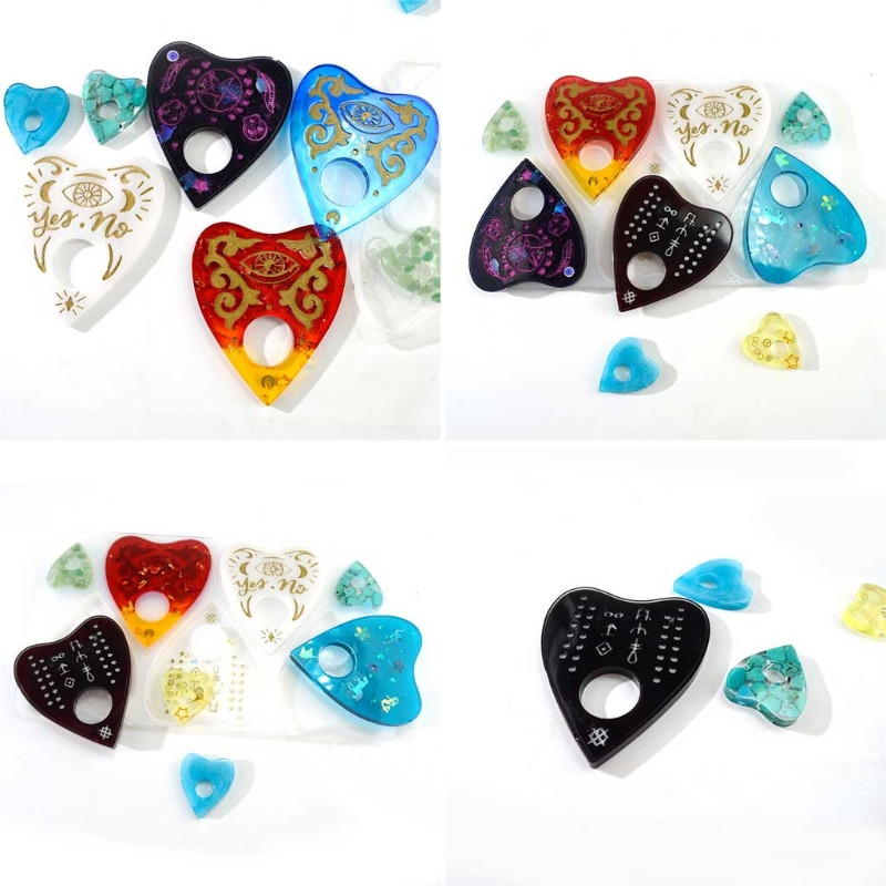 2db Ouija- Board Planchette gyanta formák gótikus Ouija- társasjáték kulcstartó medál epoxi szilikon formák ékszer készítés