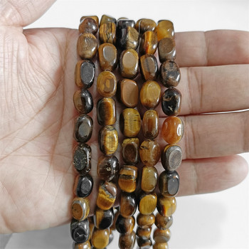 Φυσικό Tiger Eye Jades Quartz Stone Bead Ακανόνιστο Ορθογώνιο Loose Spacer Beads for Jewelry Making DIY κολιέ βραχιόλι 8x12mm