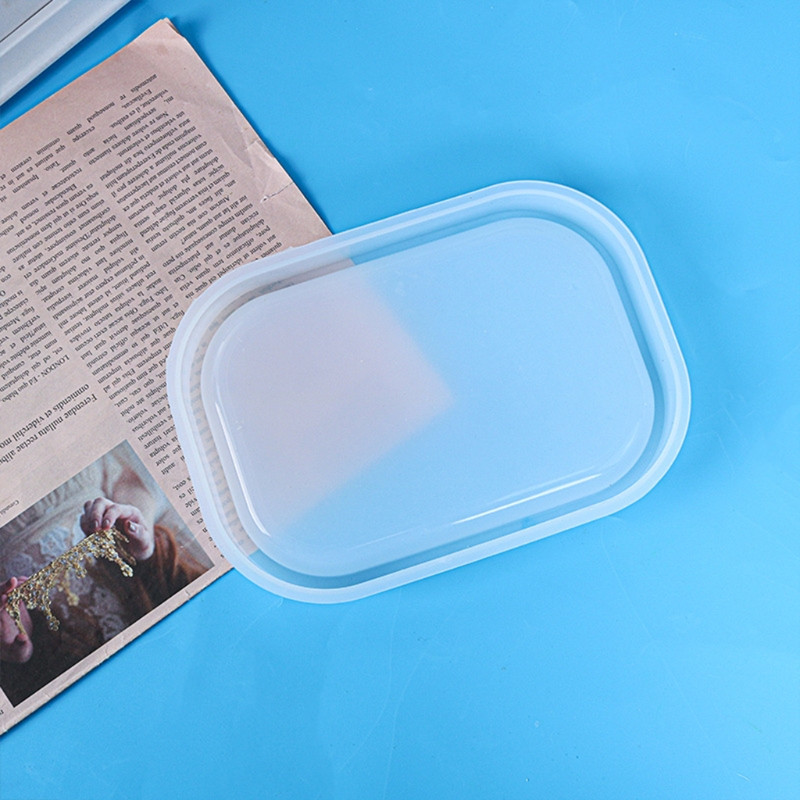 Ovalni pladanj Kalup od epoksidne smole Posuda Tanjur Daska za posluživanje Silikonski kalup za livenje DIY rukotvorina Držač za nakit Alati za izradu