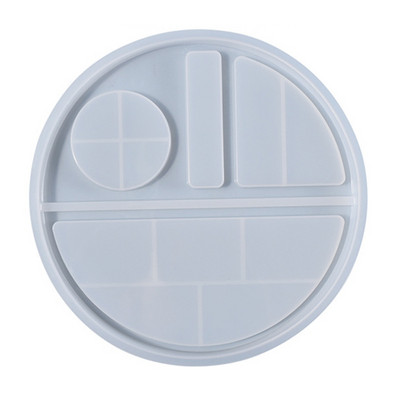 J60E Δίσκος μακιγιάζ για καλούπι εποξειδικής ρητίνης Καλούπι καλλυντικής σιλικόνης Δίσκος αποθήκευσης εποξειδικής ρητίνης Καλούπι ρητίνης για DIY Διακοσμητικός δίσκος κοσμημάτων