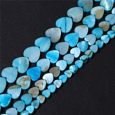 6/8/10/12 χιλιοστά Πολύχρωμες χάντρες από κοχύλι καρδιάς Βαμμένες χάντρες από φυσικό γλυκό νερό για κοσμήματα Σκουλαρίκια βραχιόλια για DIY