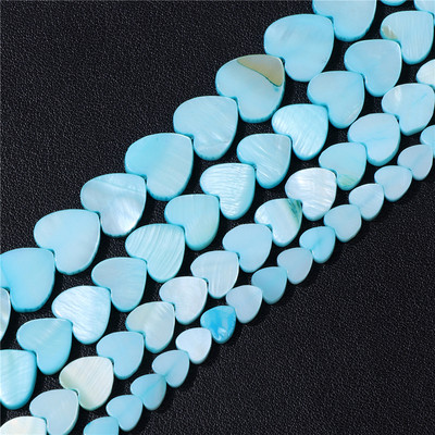 6/8/10/12 χιλιοστά Πολύχρωμες χάντρες από κοχύλι καρδιάς Βαμμένες χάντρες από φυσικό γλυκό νερό για κοσμήματα Σκουλαρίκια βραχιόλια για DIY