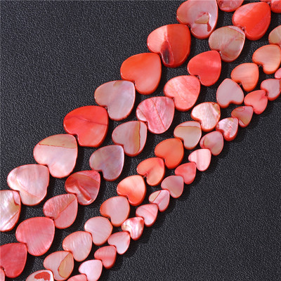 6/8/10/12 χιλιοστά Πολύχρωμες χάντρες από κοχύλι καρδιάς Βαμμένες χάντρες από φυσικό γλυκό νερό για κοσμήματα Σκουλαρίκια βραχιόλια για DIY