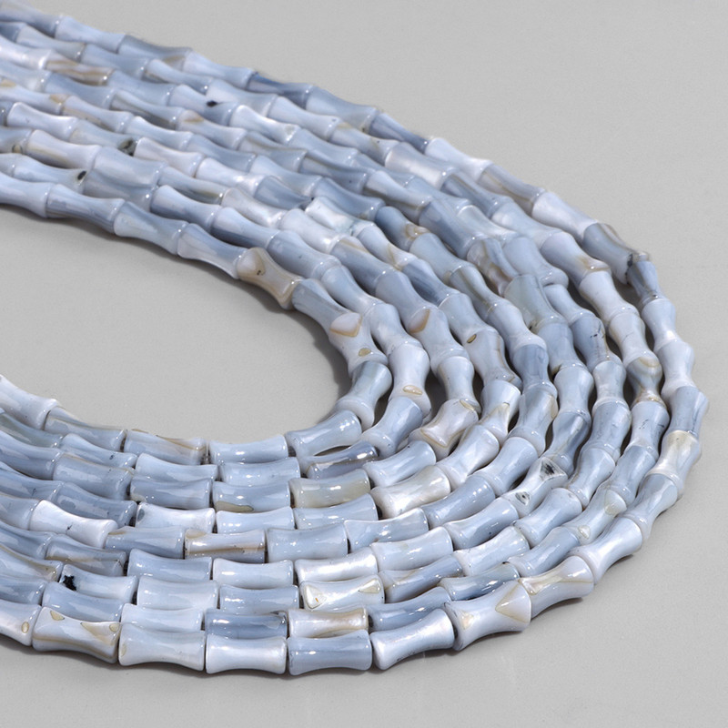 Novopristigle prirodne perle od školjki, sivo obojene sedefaste perle s odstojnicima za ljetnu izradu nakita Ručno rađeni dodaci „uradi sam“