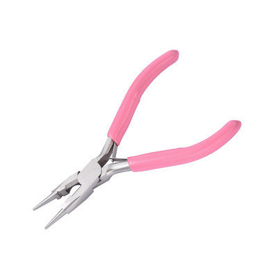 Комплекти мини клещи за бижута Направи си сам инструменти за бижута, оборудване за изработка на бижута Направи си сам, въглеродна стомана DeepPink, 70~80x40~52x6~9mmF80