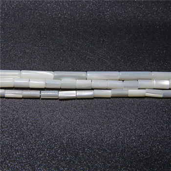 Χονδρικό φυσικό λευκό σωλήνα Shell Mother Of Pearl Loose Spacer Beads for Jewelry Making DIY Βραχιόλι Χειροποίητο 3*7mm