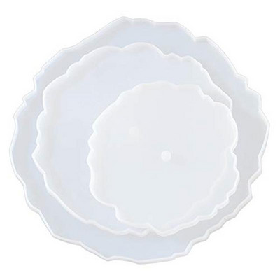 3-етажна форма за поднос от смола Поставка за торта Форми за поднос Силиконова форма за отливане с хардуерни фитинги за приготвяне на поставка за сервиране на кексчета