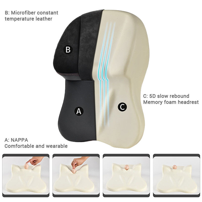 Pernă pentru gât auto Suport pentru tetieră Accesorii pentru mașină Rezidera pentru cap de călătorie Perne cervicale ortopedice auto Piese interioare