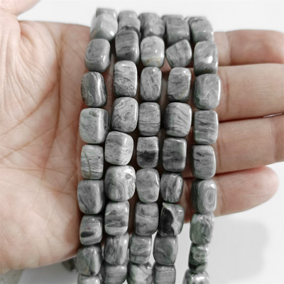 Φυσική πέτρα Bead Tube Ορθογώνιο Σχήμα Quartzs Jaspers Loose Spacer Bead For DIY Ανδρικό Κολιέ Βραχιόλι Αξεσουάρ κοσμημάτων