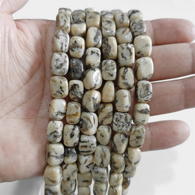 Φυσική πέτρα Bead Tube Ορθογώνιο Σχήμα Quartzs Jaspers Loose Spacer Bead For DIY Ανδρικό Κολιέ Βραχιόλι Αξεσουάρ κοσμημάτων