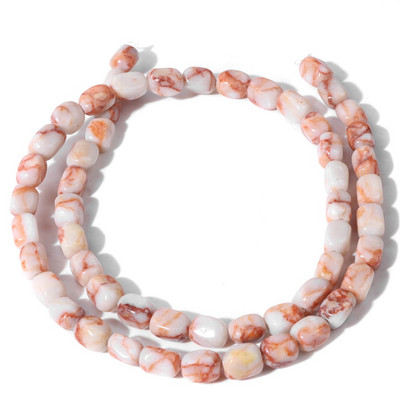 Φυσική πέτρα Bead Tube Ορθογώνιο Σχήμα Quartzs Jaspers Loose Spacer Bead For DIY Ανδρικό Κολιέ Βραχιόλι Αξεσουάρ κοσμημάτων