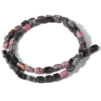 Φυσική πέτρα Bead Tube Ορθογώνιο Σχήμα Quartzs Jaspers Loose Spacer Bead For DIY Ανδρικό Κολιέ Βραχιόλι Αξεσουάρ κοσμημάτων