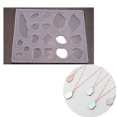 Nepravilno ogledalo Kristalni epoksi privjesak Kalup od smole Privjesci za ogrlice Silikonski kalup DIY Alati za lijevanje nakita