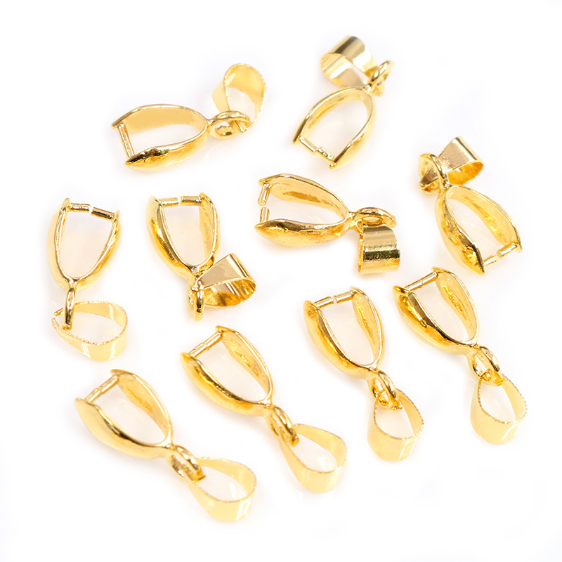 50pcs/lot 5x14mm 6x17mm 8x20mm 7 boja obloženi privjesci Kopče Kopče Bails Konektori Bakreni šarm Bail Perle Nakit