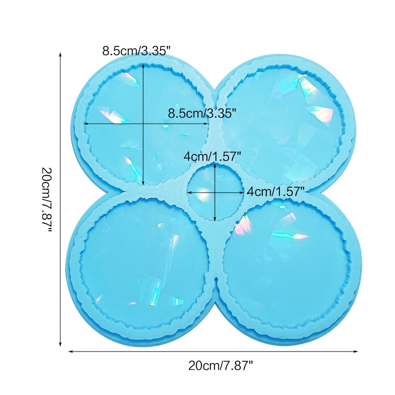 Kalupi za pladnjeve za podmetače Kalupi za DIY podmetače Silikonski kalupi za ladice Kalupi za lijevanje od epoksidne smole za DIY lijevanje Uređenje doma