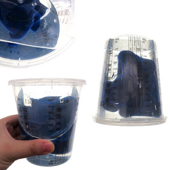 5 τμχ Διαβαθμισμένα διαφανή πλαστικά κύπελλα ανάμειξης χρωμάτων μιας χρήσης Βαθμονομημένες αναλογίες ανάμειξης Κύπελλα μέτρησης για εργαλεία ρητίνης βαφής