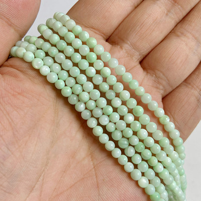 Στρογγυλές χρωματιστές χάντρες από κοχύλι γλυκού νερού 4mm Muticolor βαμμένες Mother of Pearl Loose Bead για κοσμήματα που κατασκευάζουν DIY Αξεσουάρ 15"