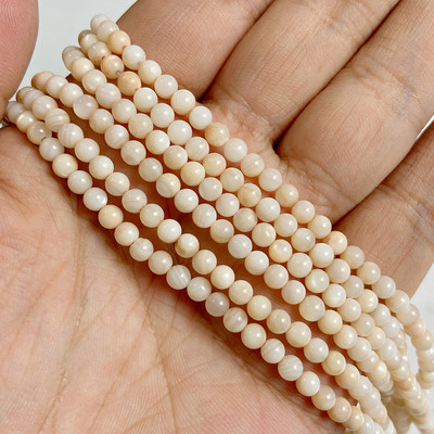 Στρογγυλές χρωματιστές χάντρες από κοχύλι γλυκού νερού 4mm Muticolor βαμμένες Mother of Pearl Loose Bead για κοσμήματα που κατασκευάζουν DIY Αξεσουάρ 15"