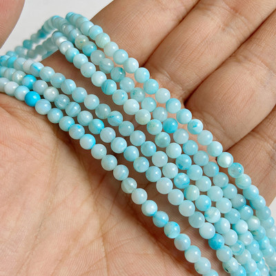 Στρογγυλές χρωματιστές χάντρες από κοχύλι γλυκού νερού 4mm Muticolor βαμμένες Mother of Pearl Loose Bead για κοσμήματα που κατασκευάζουν DIY Αξεσουάρ 15"