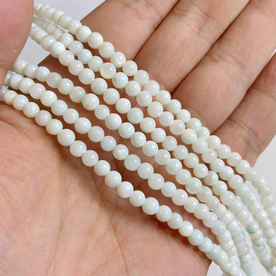 Στρογγυλές χρωματιστές χάντρες από κοχύλι γλυκού νερού 4mm Muticolor βαμμένες Mother of Pearl Loose Bead για κοσμήματα που κατασκευάζουν DIY Αξεσουάρ 15"