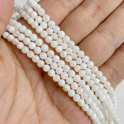 Στρογγυλές χρωματιστές χάντρες από κοχύλι γλυκού νερού 4mm Muticolor βαμμένες Mother of Pearl Loose Bead για κοσμήματα που κατασκευάζουν DIY Αξεσουάρ 15"