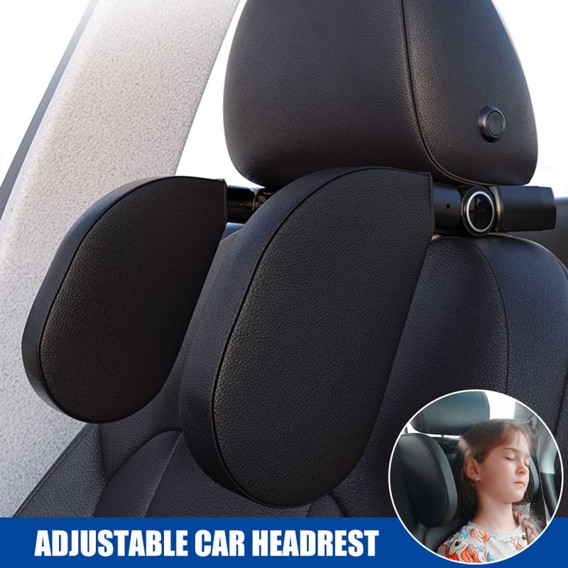 Upgrade scaun auto pernă pentru tetiera Suport reglabil pentru cap și gât Tetiera detașabilă pentru copii și adulți Pernă de dormit laterală de călătorie