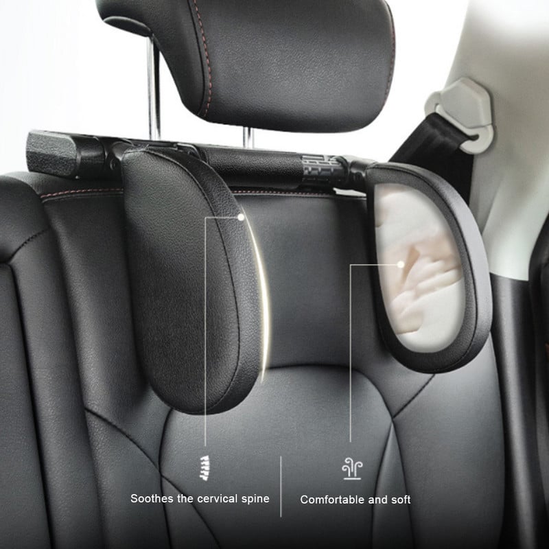 Upgrade scaun auto pernă pentru tetiera Suport reglabil pentru cap și gât Tetiera detașabilă pentru copii și adulți Pernă de dormit laterală de călătorie