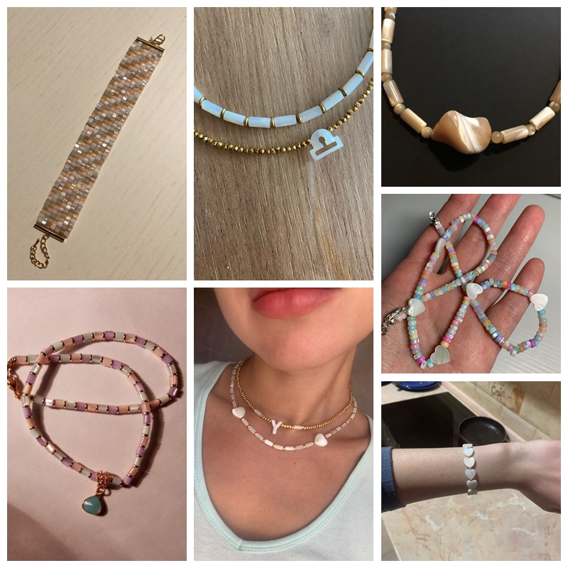 Različite veličine, prirodne školjke, perle, svjetlucavo obojene Heishi biserne perle, perle od sedefa za izradu nakita, ogrlice, narukvice