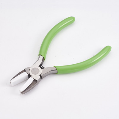 Anglinio plieno nailono žandikaulio replės Plokščios nosies replės su snapeliais papuošalų gamybos įrankiai 160x60x17mm