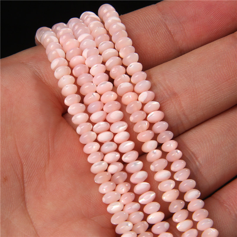 3x5mm Rondelle alakú természetes édesvízi kagyló gyöngyök barkács ékszer készítés női nyaklánc karkötő fülbevaló kiegészítők 15 hüvelyk