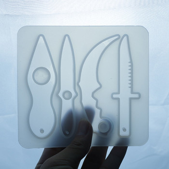 Отбранителен малък нож Силиконова форма Направи си сам Занаяти Изработване на кристална форма от епоксидна смола