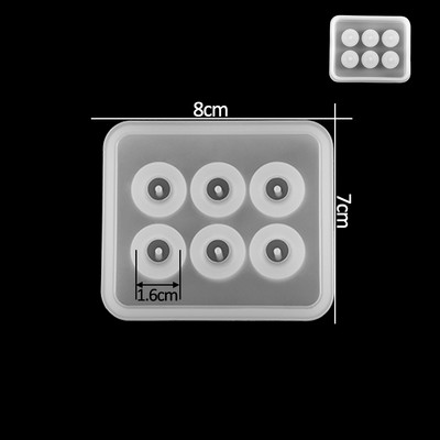 1 τμχ Καλούπι σιλικόνης 12mm 16mm Κύβος Μπάλα Χάντρες με Τρύπα Κολιέ φόρμα σιλικόνης Κρεμαστό Κρεμαστό καλούπι ρητίνης UV Κατασκευή κοσμημάτων