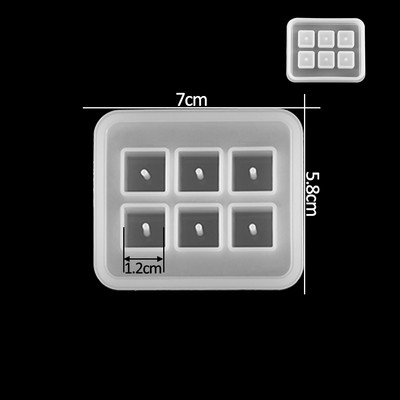 1 τμχ Καλούπι σιλικόνης 12mm 16mm Κύβος Μπάλα Χάντρες με Τρύπα Κολιέ φόρμα σιλικόνης Κρεμαστό Κρεμαστό καλούπι ρητίνης UV Κατασκευή κοσμημάτων