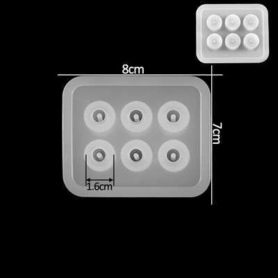 1 τμχ Καλούπι σιλικόνης 12mm 16mm Κύβος Μπάλα Χάντρες με Τρύπα Κολιέ φόρμα σιλικόνης Κρεμαστό Κρεμαστό καλούπι ρητίνης UV Κατασκευή κοσμημάτων